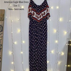 American Eagle Outfitters Navy Maxi Dress